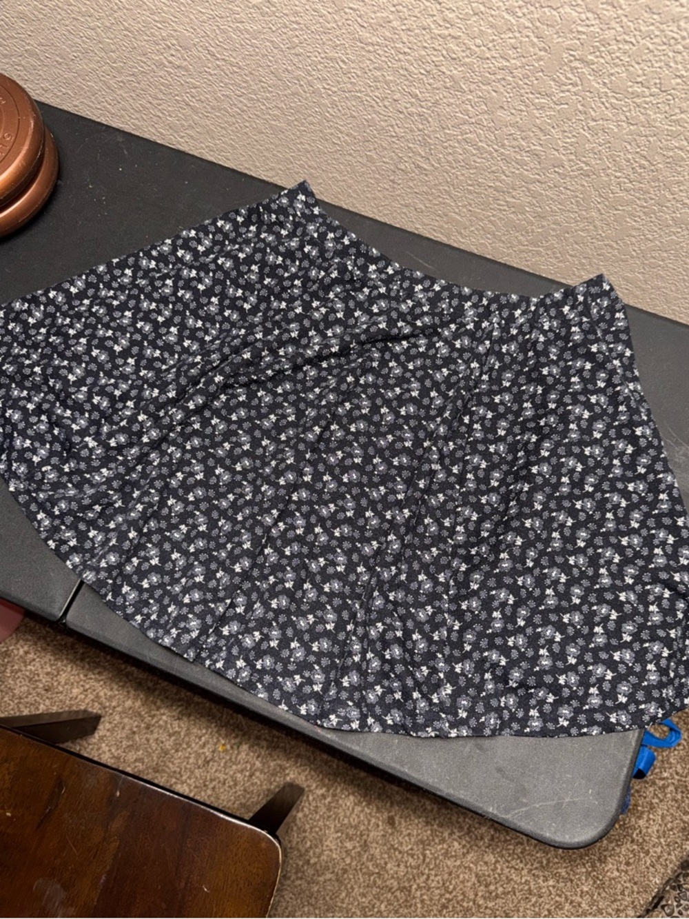 Cotton On Navy Floral Circle Skirt